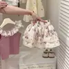 Conjunto de Verano para Niñas, Elegante Chaleco Floral con Tirantes Dulces, Nuevo Conjunto de Dos Piezas de Encaje 2026 para Bebés Niñas