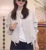 Chaqueta Corta Sencilla de Color Sólido con Cuello Alto, Estilo Nuevo de Primavera para Mujer, Chaqueta Superior Holgada y Versátil de Estilo Coreano de Alta Gama, Adelgazante