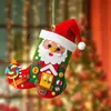 Adornos Colgantes Decorativos para Ambiente Festivo 2025 Serie Acrílica Calcetines de Navidad Planos Nuevo Diseño Decoraciones Navideñas Transfronterizas para Árbol