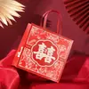 Caja de Dulces para Boda China Caja de Regalo Creativa para Boda Bolsa de Regalo Souvenir Caja de Dulces Festiva Roja Caja de Regalo