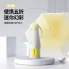 Guarda-chuva Compacto Portátil de Bolso tipo Cápsula para Mulheres, Guarda-chuva de Sol Dobrável em Cinco Partes, Proteção Solar, Proteção UV, para Dias de Sol e Chuva, Guarda-chuva com Proteção Solar de Cola Preta