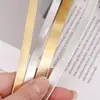 Tiras de Borda de Couro PU Brilhante Dourado e Prateado Embutido Tiras de Borda de Couro Feito à Mão DIY Caseiro Material Atacado