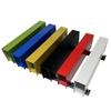 Rejilla de aluminio de tubo cuadrado con veta de madera personalizada, forma curva, aleación de aluminio, decoración de oficina, perfil de partición de techo, tubo cuadrado de aluminio