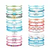 Nuevo Conjunto de Pulseras Trenzadas Arcoíris de Hilo con Cuentas de Estilo Étnico, Sencillo y Moderno, Superventas Transfronterizo Multicapa