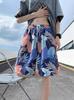 Pantalones cortos estampados de moda para hombre, bañadores finos de verano para parque acuático, pantalones grandes de secado rápido, pantalones casuales de playa