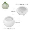 DIY gesso cimento padrão geométrico seção redonda pote de armazenamento copo de vela vaso de planta ornamentos decorativos molde de silicone