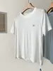 Camiseta de Manga Corta con Cuello Redondo, Suave y con Caída, de Lana Tencel Lyocell para Mujer, Nuevo Estilo de Verano, Top Transpirable y Favorecedor