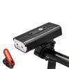 Luz de bicicleta nova transfronteiriça USB recarregável, dupla de LEDs T6, brilhante, à prova d'água, farol de liga de alumínio, acessórios para ciclismo ao ar livre
