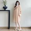 Roupa de Maternidade 2025 Verão Novo Estilo Coreano Solto Chiffon Plissado Elegante Tamanho Grande Vestido de Maternidade