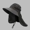 Sombrero de Pesca de Verano para Hombre Impermeable de Secado Rápido Desmontable Sombrilla Plegable para Exteriores Sombrero para el Sol Protección Solar Sombrero con Cubrecaras