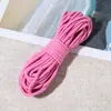 Corda fiada com núcleo de 4mm cor sólida corda trançada corda redonda handmade diy tecelagem corda de algodão corda para pulseira acessórios de chaveiro