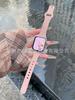 Adequado para Apple Watch8 Apple Watch iWatch Litchi Pattern Fivela de unha Cintura pequena Pulseira de couro Nicho