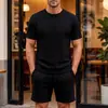 Conjunto de Dos Piezas para Hombre de Verano 2026 Transfronterizo Amazon Camisa de Manga Corta y Pantalones Cortos 3D para Hombre