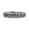 Anillo Xiangyun Vintage para Hombre Anillo de Dedo con Tótem Estilo Chino Simple Moda Simple Anillo Abierto de Imitación Plata Tailandesa