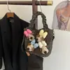 Bolso de Lona Estampado de Leopardo Super Fire para Mujer Bolso Lindo Estilo Occidental Otoño e Invierno Nueva Llegada Portátil Hombro Muñeca Bolso Cruzado de Dibujos Animados Moderno