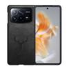 Adequado para Capa de Celular Xiaomi Mixfold4, Couro Liso Cabeça de Veado 24072Px77C Capa Protetora, Dobrável 3 Anti-Impressão Digital
