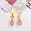 Nuevos Pendientes Colgantes de Calcedonia Estilo Chino Plato para Incienso de Mosquito Clip para Oreja Sin Agujeros en las Orejas Pendientes Antiguos Hermosos Combinan con Todo Elegante Elegante