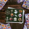 8 Adesivos de Halloween Transfronteiriços Desenho Animado Mala Computador Caderno Decoração Adesivos Fofos para Planejador Adesivos de Brinquedo