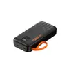 Novo Power Bank de Carregamento Rápido Bidirecional com Cordão Luz LED 20000 mAh Grande Capacidade Fonte de Alimentação Móvel Pode Ser Personalizado com Logo
