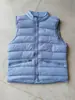 Colete acolchoado M gui leve outono e inverno colete curto masculino e feminino colete com gola de pluma de pato branca