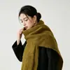 Cachecol de Lã Cor Sólida 2026, Cachecol Espesso Quente de Mohair para Inverno, Xale de Moda Versátil de Alta Qualidade Atacado