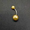 Anéis de Umbigo de Pérola Estilo Europeu e Americano, Piercings de Umbigo Multicor Galvanizados em Aço Inoxidável, Joias para Piercing Corporal, Atacado Transfronteiriço em Estoque
