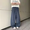 Cleanfit estilo old money pierna curva pantalones western hombre verano finos pierna recta pierna ancha sensación relajada pantalones de seda de hielo color albaricoque