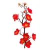 Galhos de Flor de Ameixeira Simulados, Flor de Ameixeira de Inverno Estilo Chinês, Flores de Pessegueiro, Flores Artificiais, Enfeites de Decoração para Casa, Enfeites para Bolo de Aniversário, Pacote com 10 Transfronteiriço