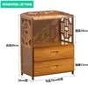 Simples estilo chinês armário lateral para chá rack de armazenamento de chão montagem multicamadas gaveta armário de água para chá armazenamento de conjunto de chá pequena mesa de chá armário lateral