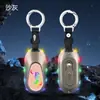 Chaveiro Isqueiro Legal, Isqueiro Portátil Recarregável, Metal de Tungstênio à Prova de Vento, Presente Personalizado para Homens de Negócios