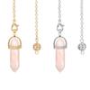 AliExpress alta venda pedra de energia colorida coluna hexagonal de ponta dupla pêndulo espiritual meditação joia de cristal natural atacado