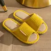 Pantuflas de Lino para Mujer, de Verano, para Interiores, Antideslizantes, Absorbentes de Sudor, Silenciosas, para Primavera y Otoño, de Pareja, para el Hogar, Pantuflas de Algodón y Lino para Hombre, Transpirables