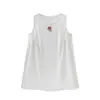 Vestido Tank Midi Sem Mangas com Alças Finas Feminino Estilo Férias de Verão Linho Boneca Top Tomara que Caia 16584