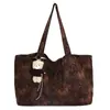 Bolsa de Ombro Grande de Estampa de Leopardo da Moda para Mulheres, Nova Bolsa Tote Simples e Personalizada, Bolsa de Compras, Bolsa de Viagem Versátil