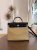 Bolso de Lona Impermeable de Lujo Ligero de Nueva Entrada Transfronteriza Bolso de Inicio Kelly Bolso de Mano para Mujer de Cuero Genuino para Hombro Cruzado