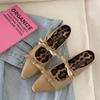 Zapatillas Blancas de Punta Francesa con Plataforma para Mujer Verano 2025 Nuevo Modelo Zapatos de Media Zapatilla Retro