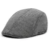 Chapéu Novo Estilo para Homens de Meia-Idade e Idosos Estilo Coreano Sarja Escura Estilo Coreano Boné Aba Curta Casual do Pai Proteção Solar Chapéu para Frente Atacado