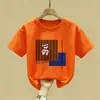 Camiseta de Manga Corta de Algodón Puro para Niñas, Nuevo Estilo de Verano para Niñas, Ropa Popular de Verano para Niños, Top Holgado de Manga Media Estilo Coreano de Moda t