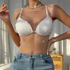 AYJ Amazon INS Europeo y Americano Transfronterizo AliExpress Top de Malla con Lentejuelas Cuello Redondo Manga Corta para Mujer Y2107