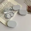 Série Cor Creme com Espelho ~ Caixa de Lentes de Contato Ins Companheira Caixa de Cuidados Caixa de Lentes de Contato Portátil B100 Simples