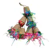 Juguete para loro, juguete para pájaro, vaso de papel, tejido de palma, juguete para morder, dibujo con alambre de papel, juguete para jalar, juguete de peluche para aliviar el aburrimiento