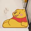 Tapete de banheiro fofo de urso, tapete antiderrapante de banheiro com formato especial, tapete absorvente para porta de banheiro, tapete antiderrapante para chuveiro