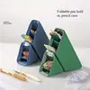 Estuche de Silicona Lindo Transfronterizo con Cierre de Cremallera, Papelería de Aprendizaje Vertical Retráctil, Estuche para Lápices Infantil, Bolsa para Bolígrafos
