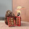 Ábaco de sándalo rojo, llavero de cobre para coche, colgante DIY, personalidad creativa, para hombre y mujer, bolso de pareja, colgante de madera, regalo
