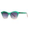 Adornos de comercio transfronterizo gafas de sol de diamante ojo de gato para hombre modernas retro fotografía callejera pasarela para mujer 35021
