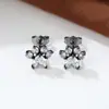 Brincos de pegadas de coração de pêssego branco AliExpress transfronteiriços garras pequenas joias da moda Aobao atacado