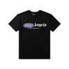 Camiseta Unisex Palm Angels Heart Melting Graffiti Lettering Gola Redonda Manga Curta Solta Verão
