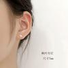 Aretes de pin de plata esterlina 999 para mujeres, para perforaciones de oreja, 2023 nueva moda ins, aretes simples, pequeños y lindos, venta al por mayor