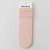 Meias Lua Brancas Sem Ossos Cano Médio Femininas de Verão Finas Soltas de Algodão com Sapatos Pequenos de Couro Meias Sem Ossos Meias Pretas Amontoadas