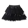 Falda de charol de malla de PVC, uniforme de cosplay para mujer, lencería erótica para discoteca, disfraz de juego de brujas, coqueta y sexy